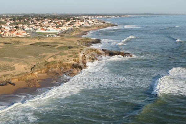 La houle à Brétignolles-sur-Mer vue du ciel La houle à Brétignolles-sur-Mer vue du ciel